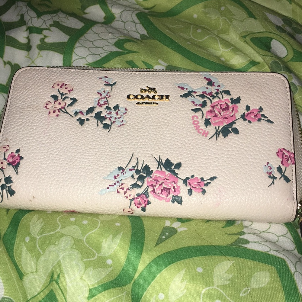 Coach floral wallet